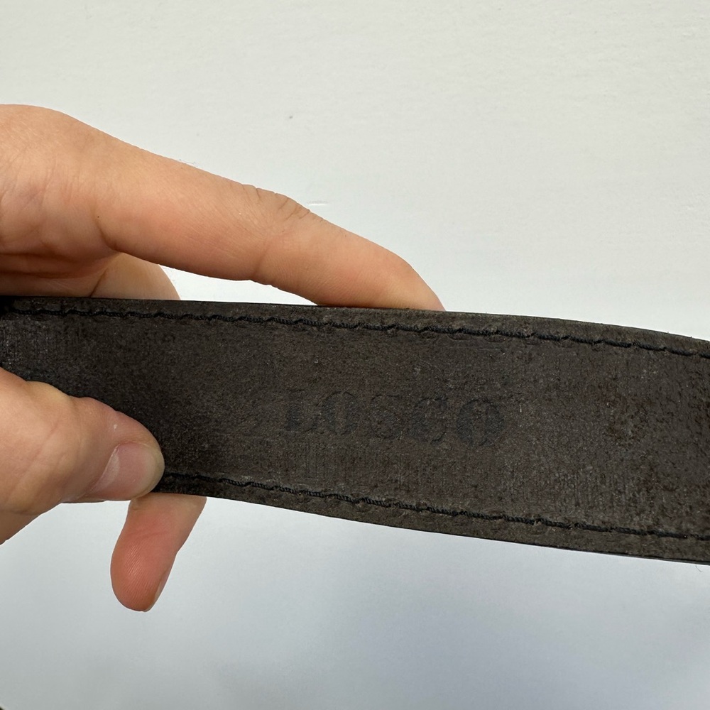 ⛔️SOLD⛔️Losco Of Paris Vintage Black Leather Belt Silver Tone Hardware Adjus - Picture 14 of 14